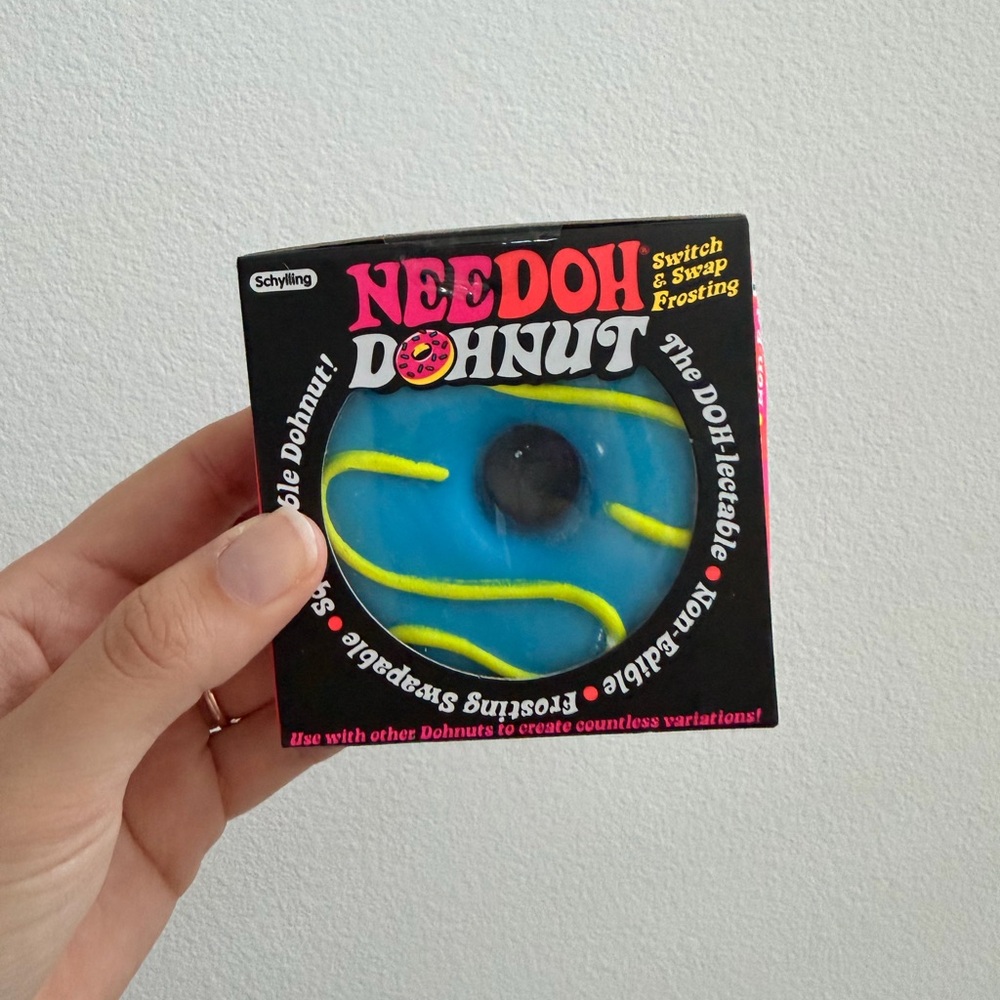 Needoh Donut Blue Squishable Toy